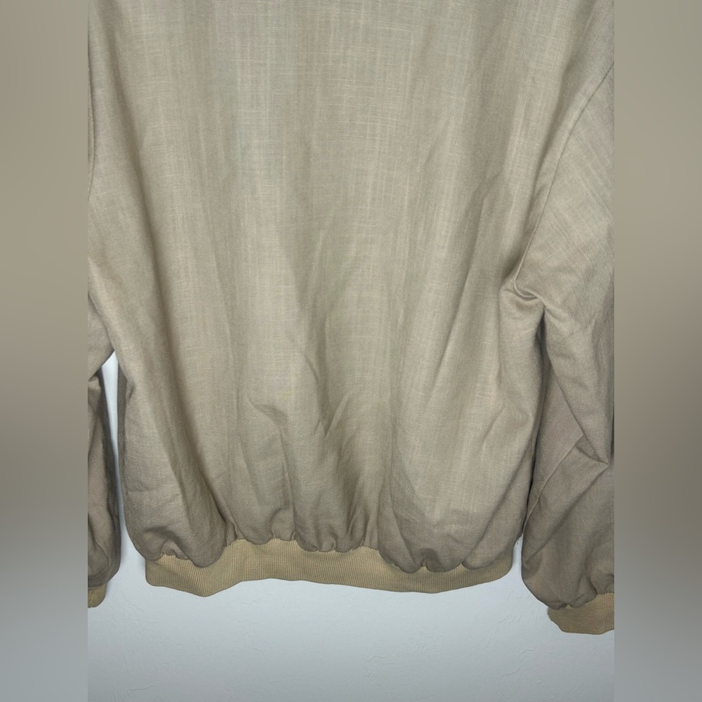 Vintage Alan Stuart Tan Bomber Jacket Mens Medium Made USA - Picture 6 of 10